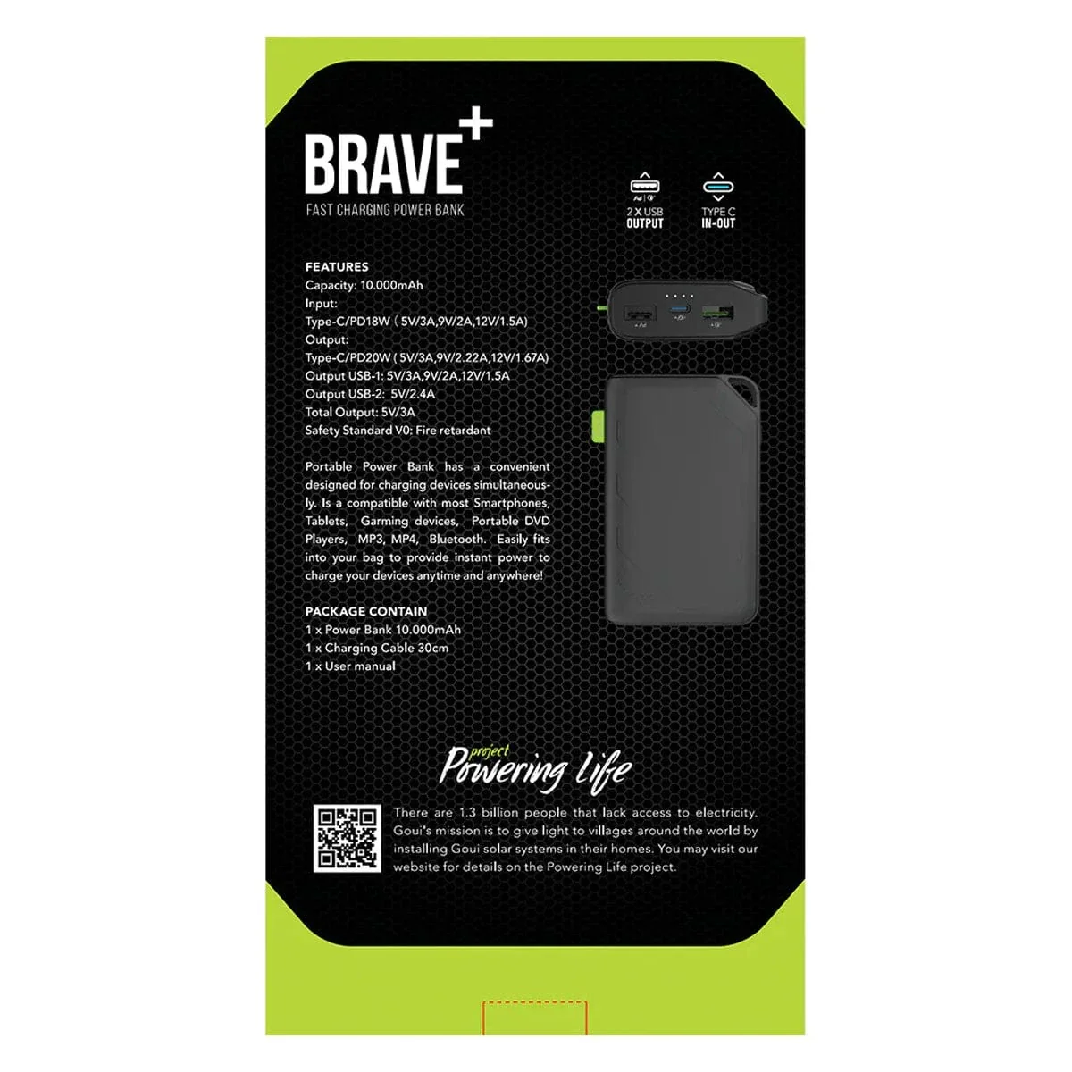 Goui Brave Plus 10 - Batterie Externe 10,000 mAh 20W | Recharge Ultra Rapide et Pratique - Image 3